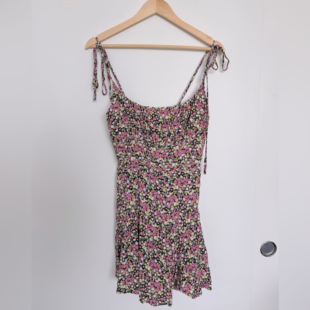 ASOS DESIGN flippy cami romper in ditsy floral